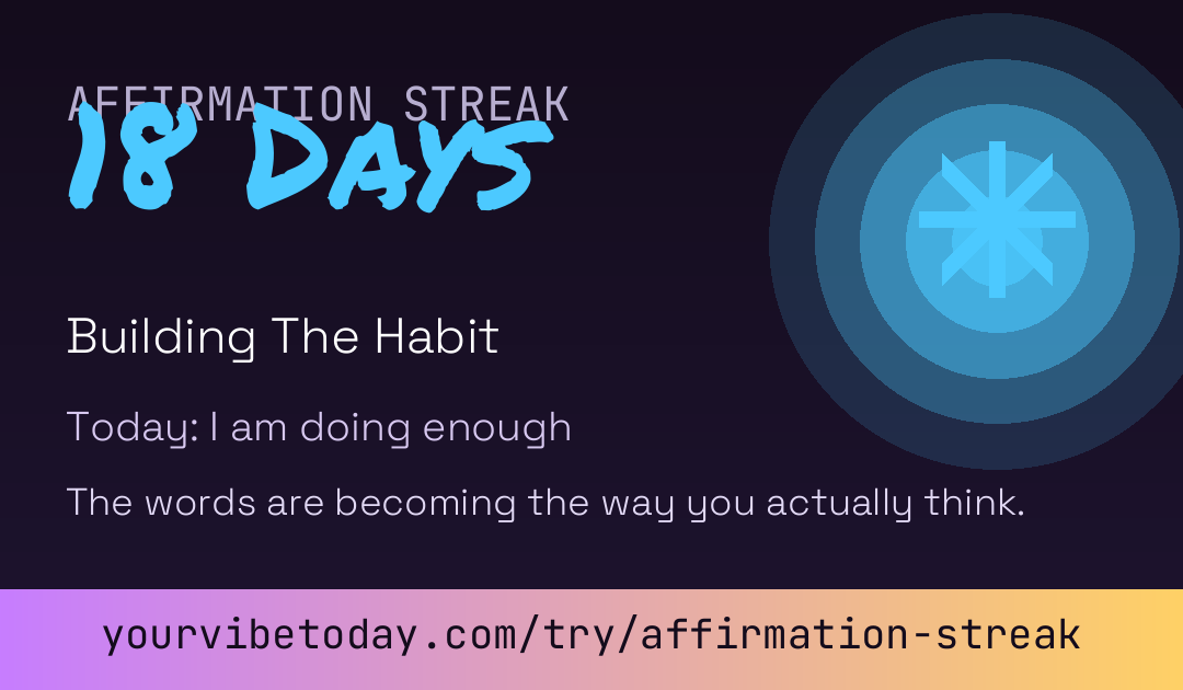 Affirmation Streak card