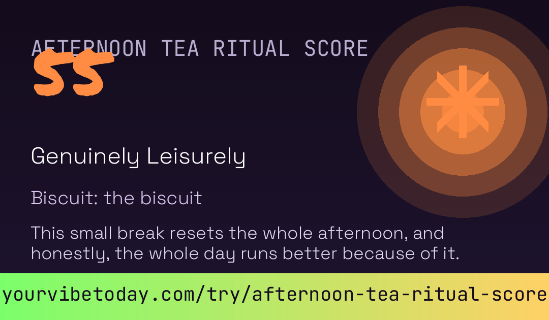 Afternoon Tea Ritual Score card preview