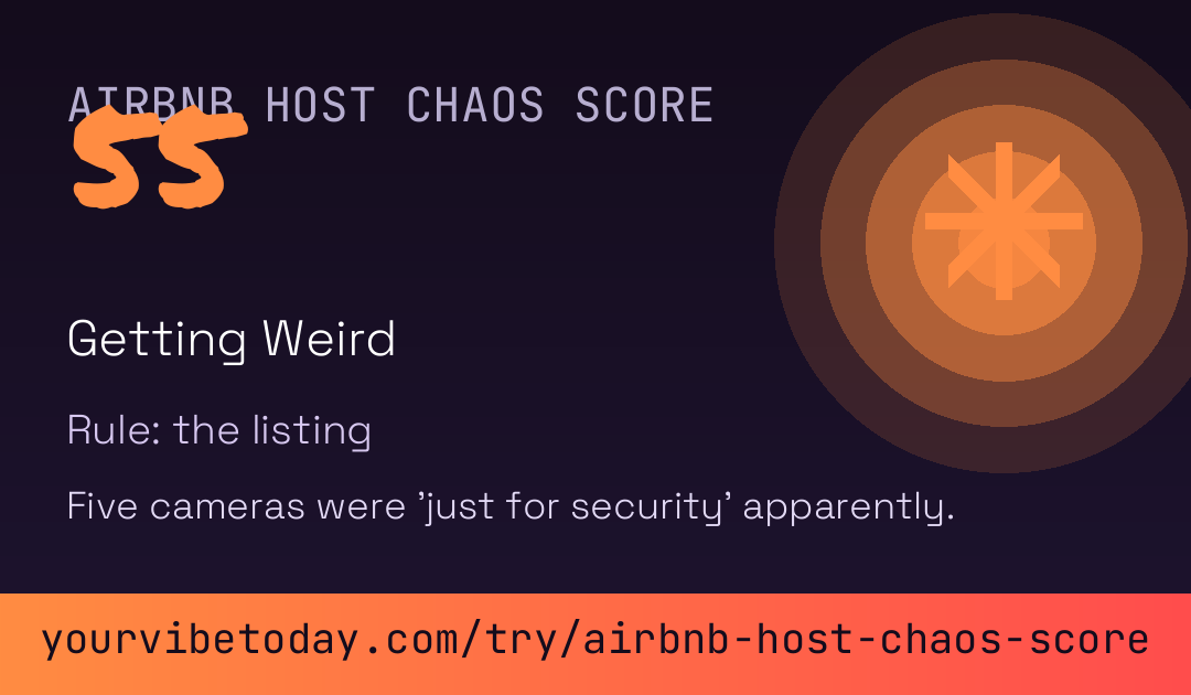 Airbnb Host Chaos Score card