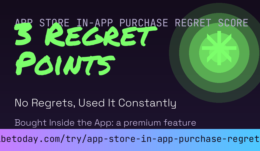 App Store In-App Purchase Regret Score card preview