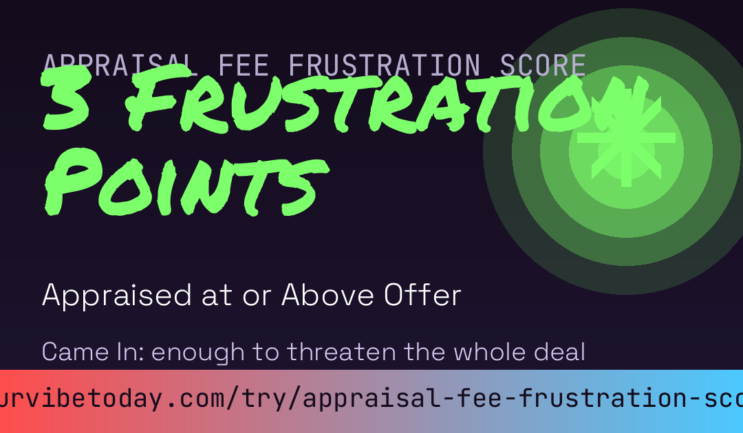 Appraisal Fee Frustration Score card