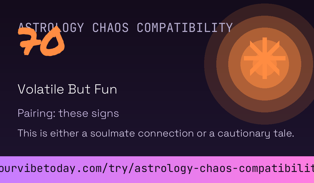 Astrology Chaos Compatibility card
