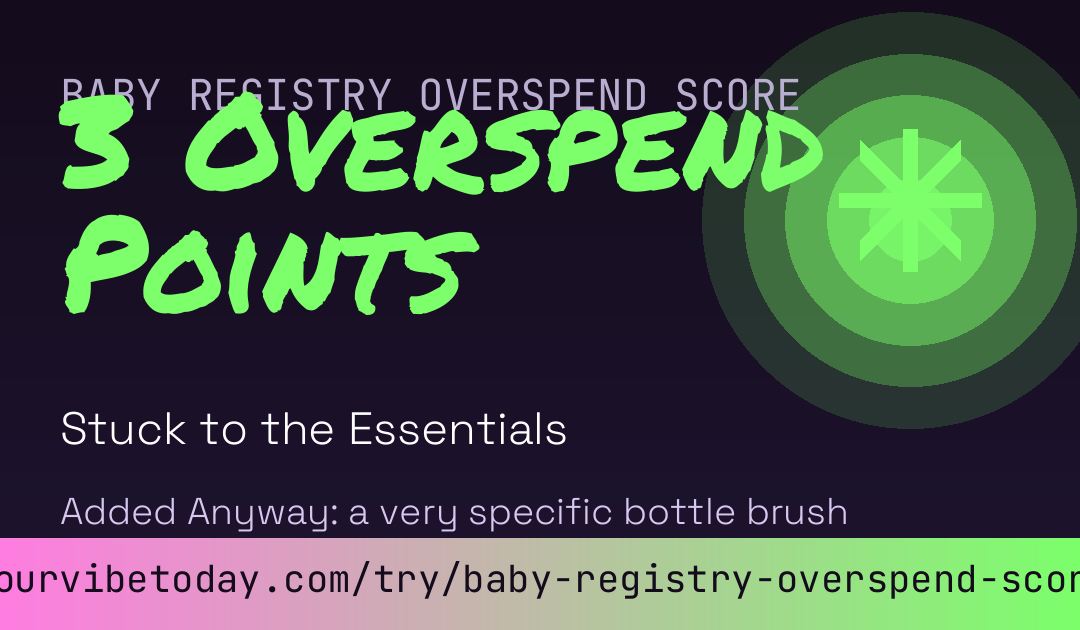Baby Registry Overspend Score card preview