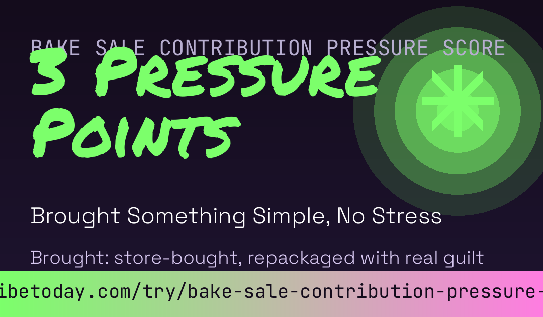 Bake Sale Contribution Pressure Score card preview