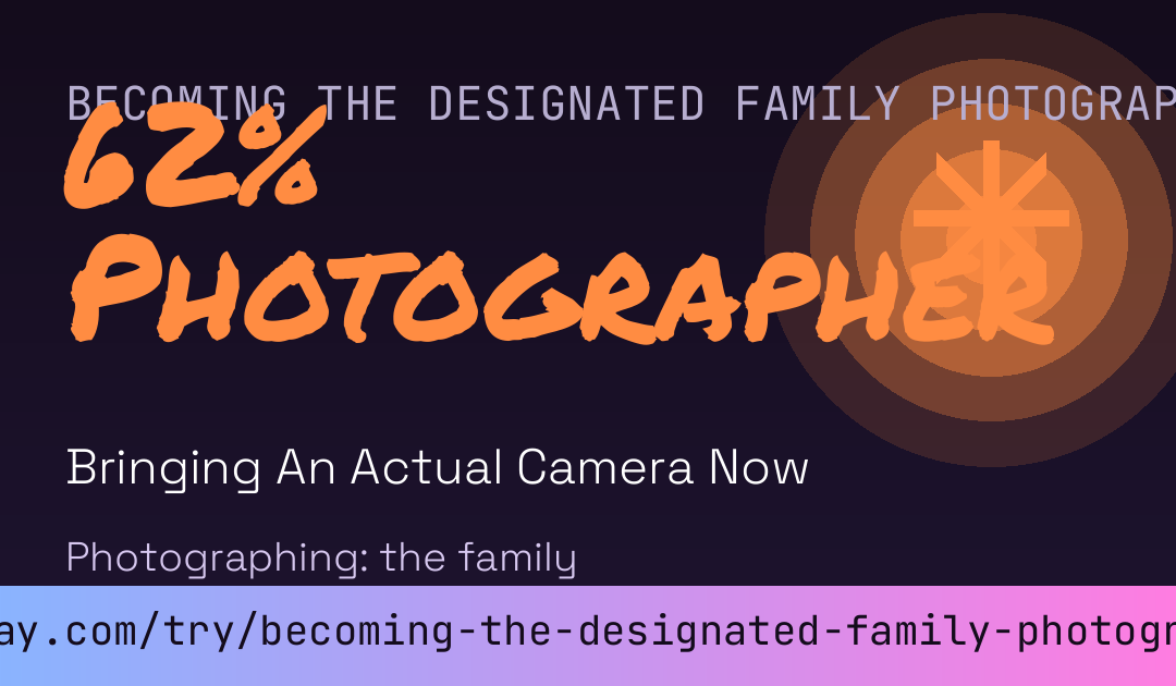 Becoming The Designated Family Photographer Score card preview