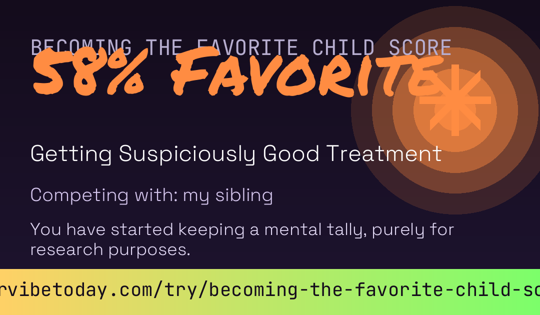Becoming The Favorite Child Score card preview