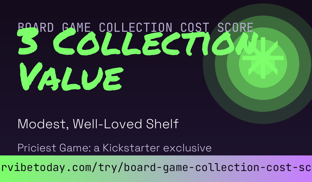 Board Game Collection Cost Score card preview