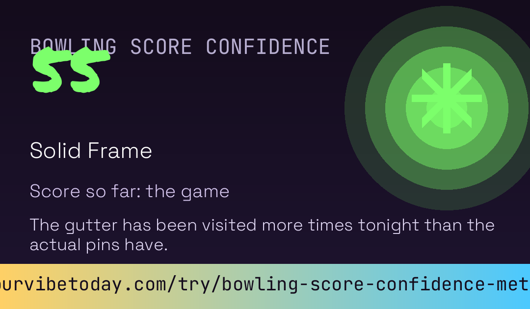 Bowling Score Confidence Meter card preview