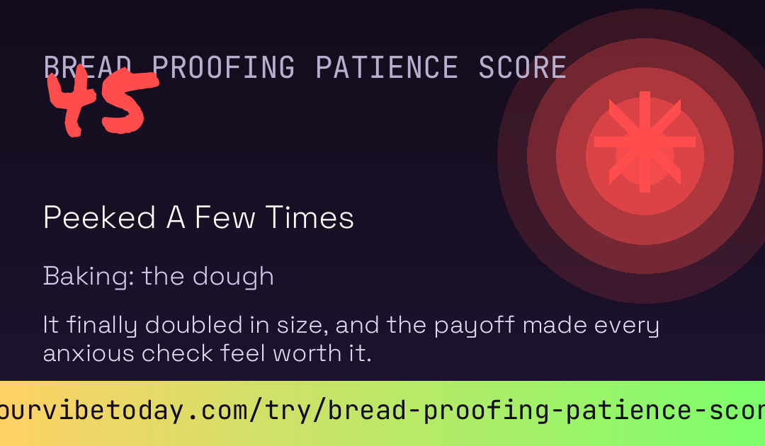 Bread Proofing Patience Score card preview