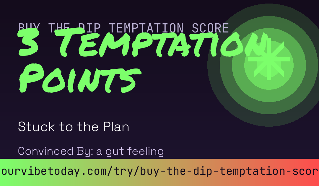 Buy the Dip Temptation Score card