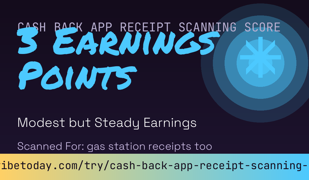 Cash Back App Receipt Scanning Score card preview