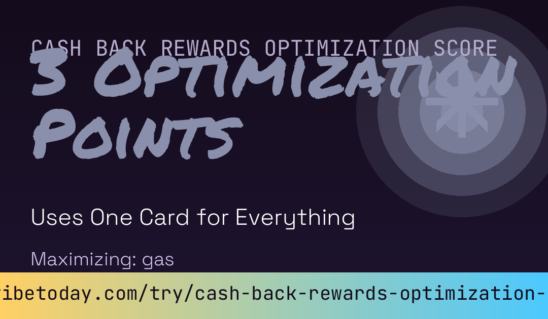 Cash Back Rewards Optimization Score card preview