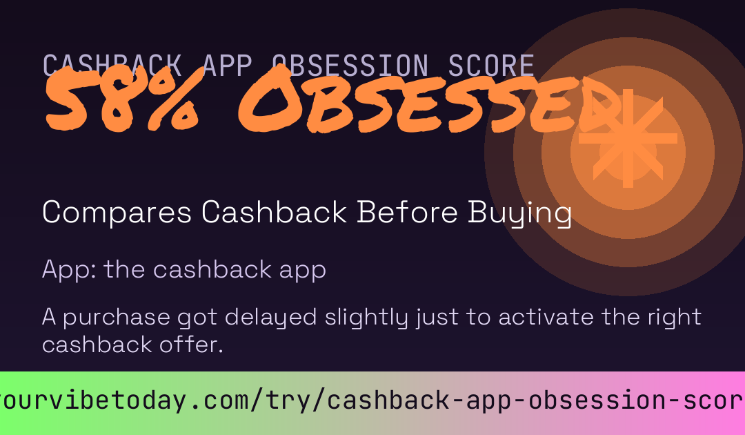 Cashback App Obsession Score card preview