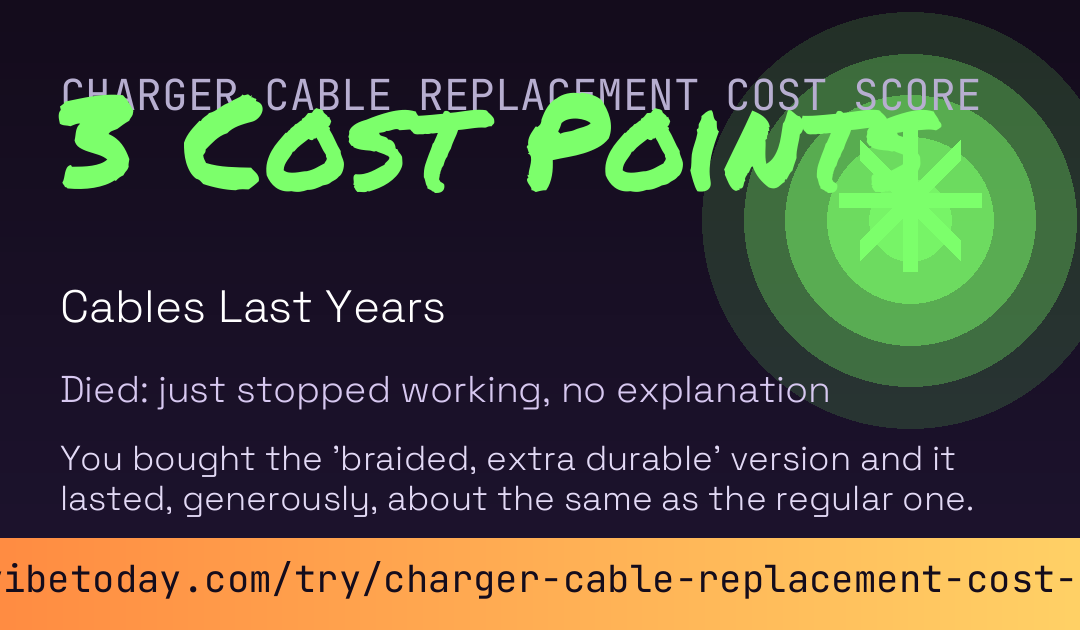 Charger Cable Replacement Cost Score card preview