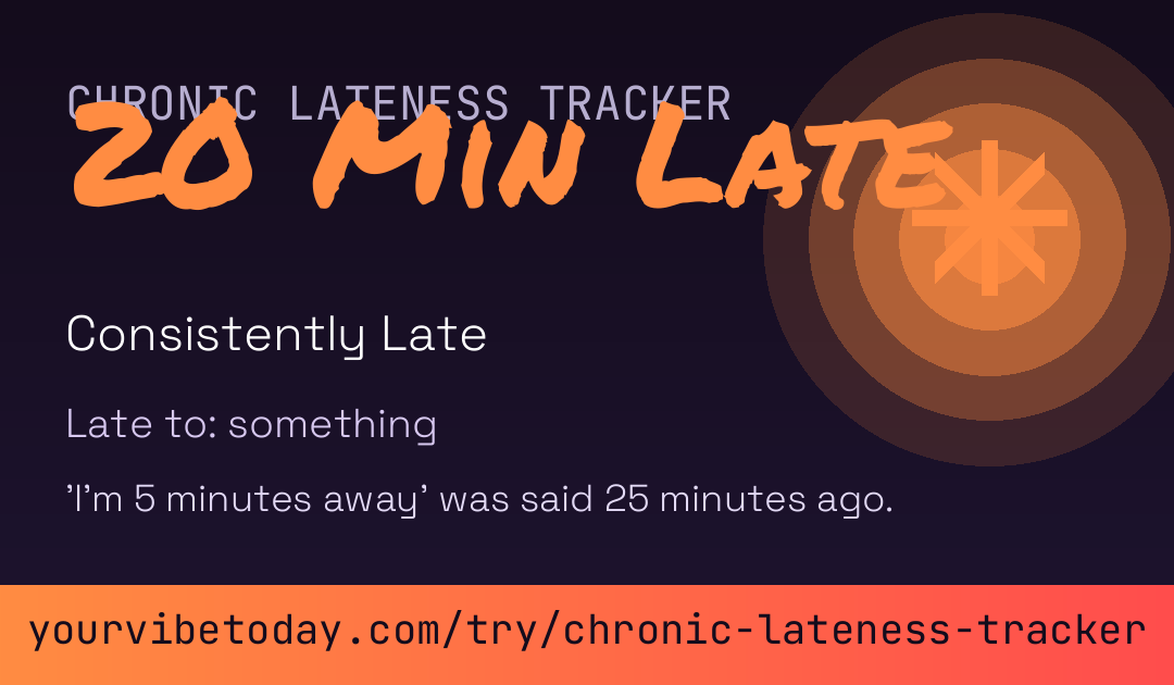Chronic Lateness Tracker card