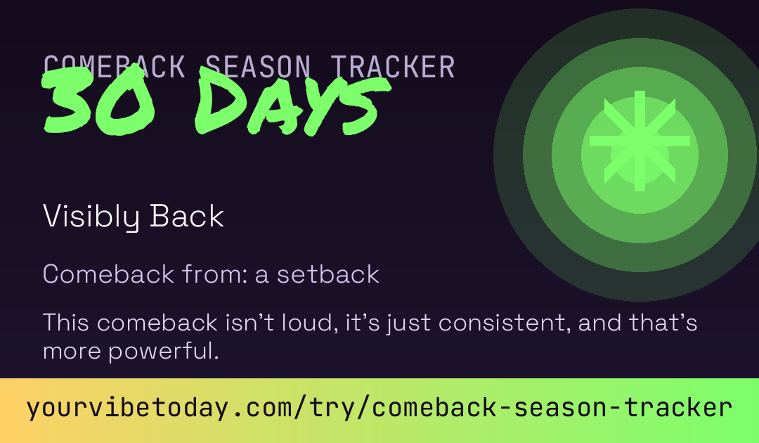 Comeback Season Tracker card