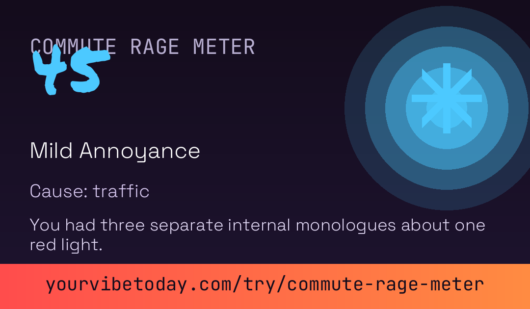 Commute Rage Meter card preview