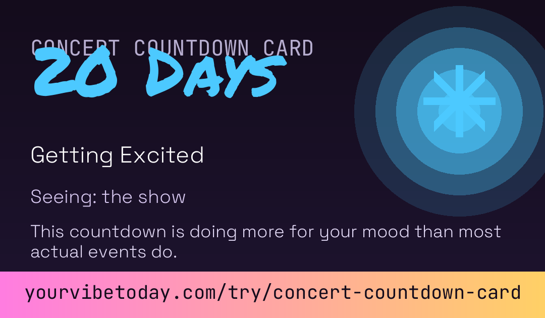 Concert Countdown Card card preview