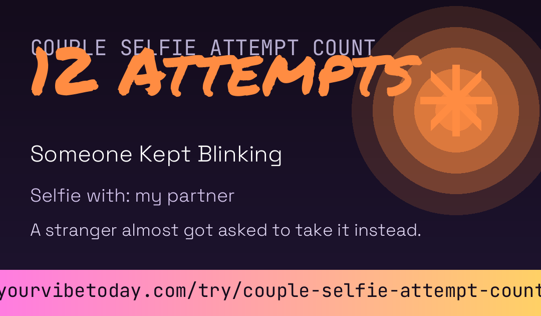 Couple Selfie Attempt Count card