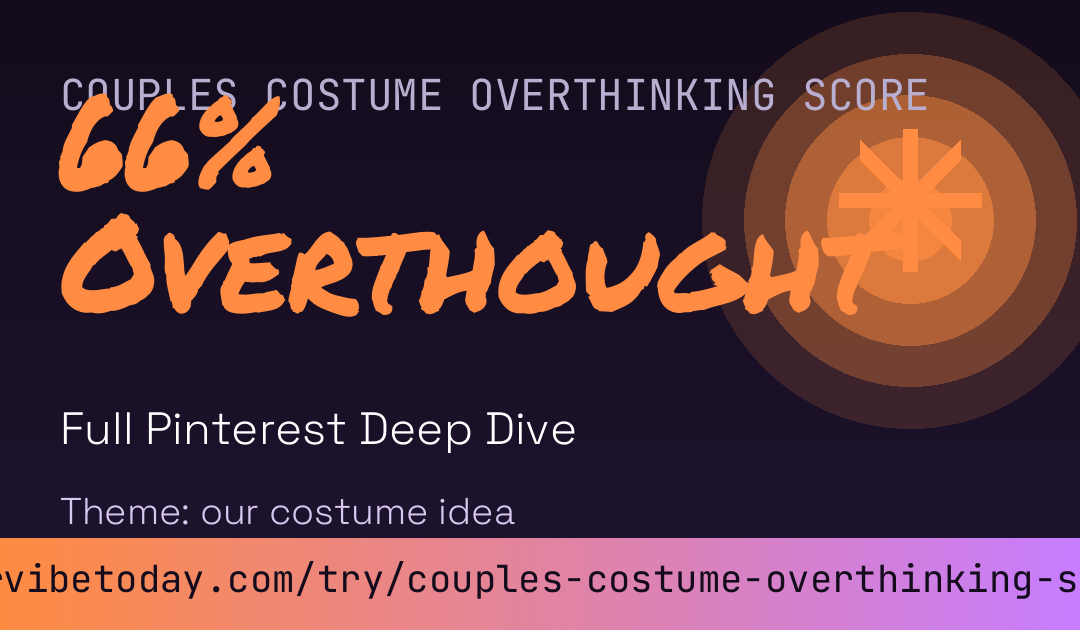 Couples Costume Overthinking Score card