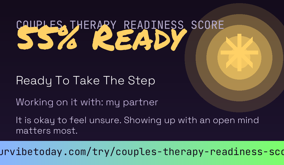 Couples Therapy Readiness Score card