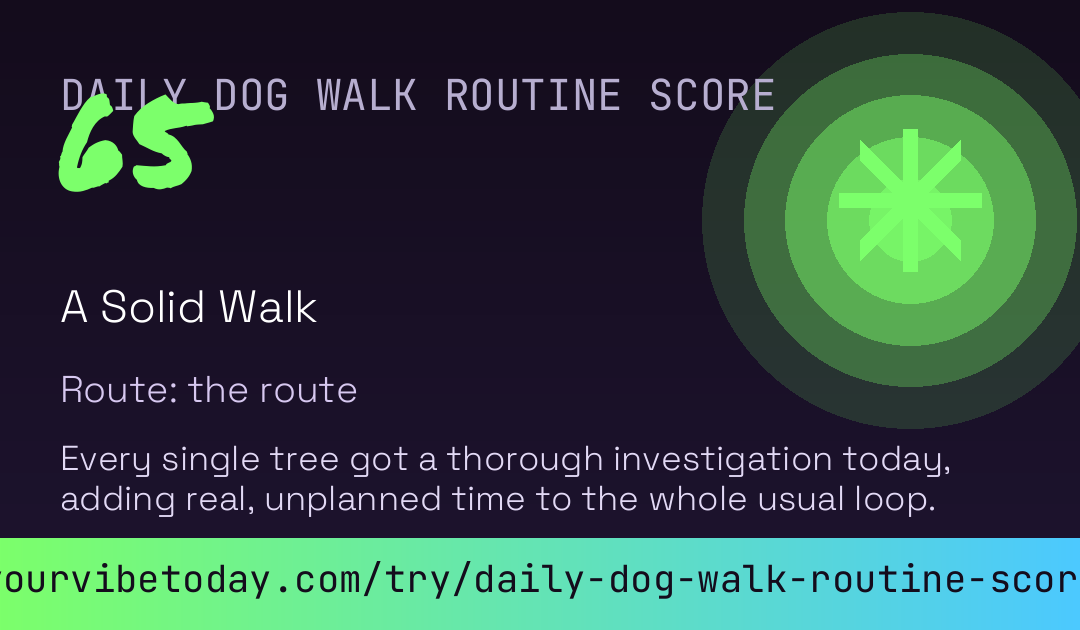 Daily Dog Walk Routine Score card preview