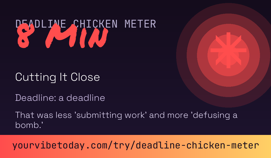 Deadline Chicken Meter card preview
