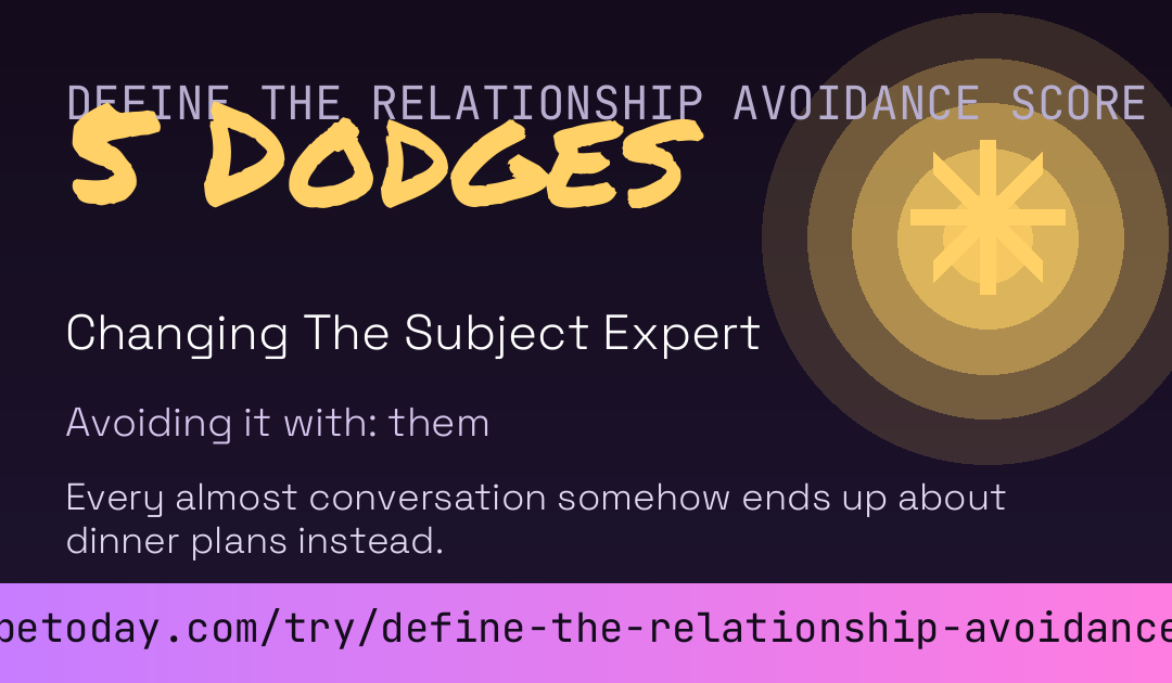 Define The Relationship Avoidance Score card