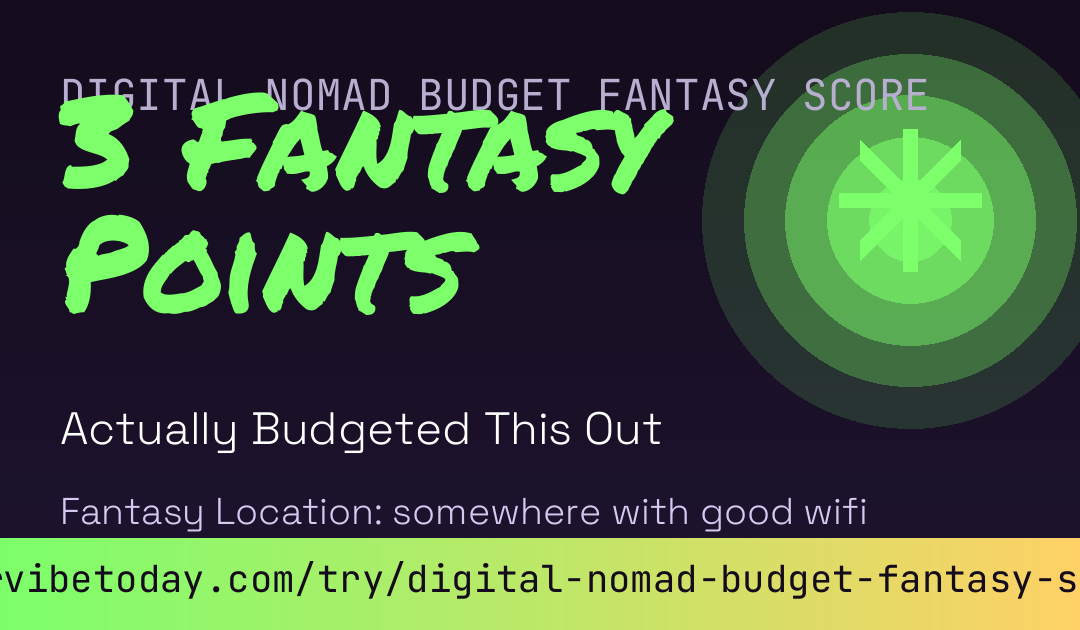 Digital Nomad Budget Fantasy Score card preview
