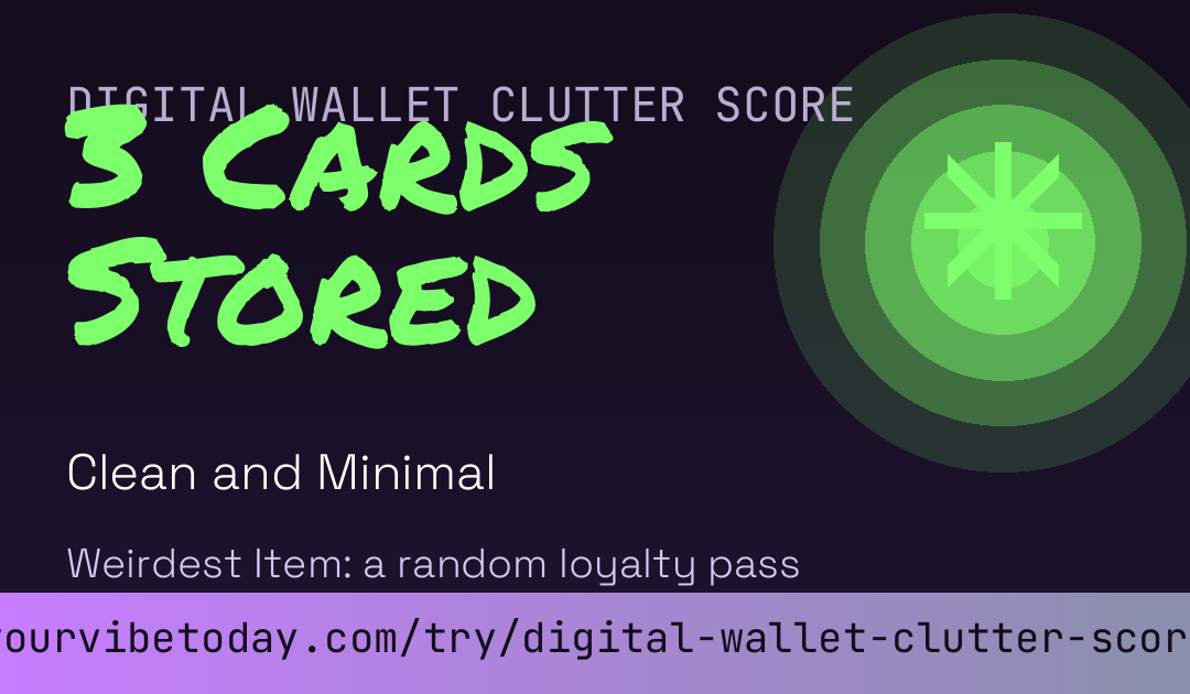 Digital Wallet Clutter Score card preview