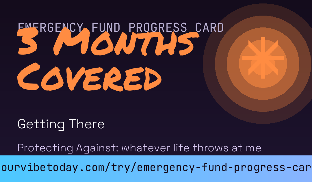 Emergency Fund Progress Card card