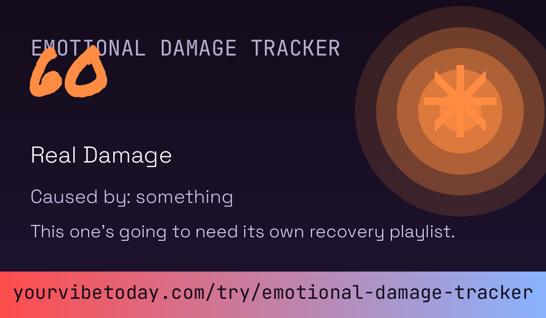 Emotional Damage Tracker card