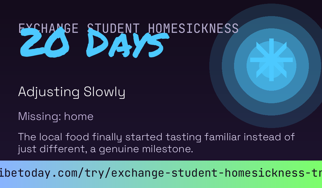 Exchange Student Homesickness Tracker card preview