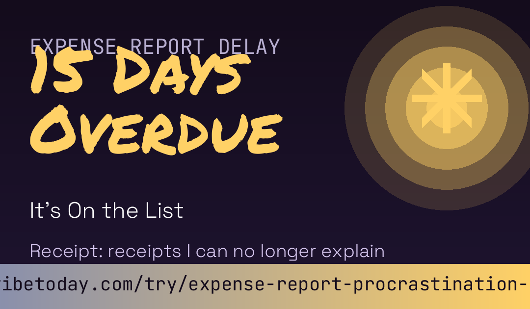 Expense Report Procrastination Score card