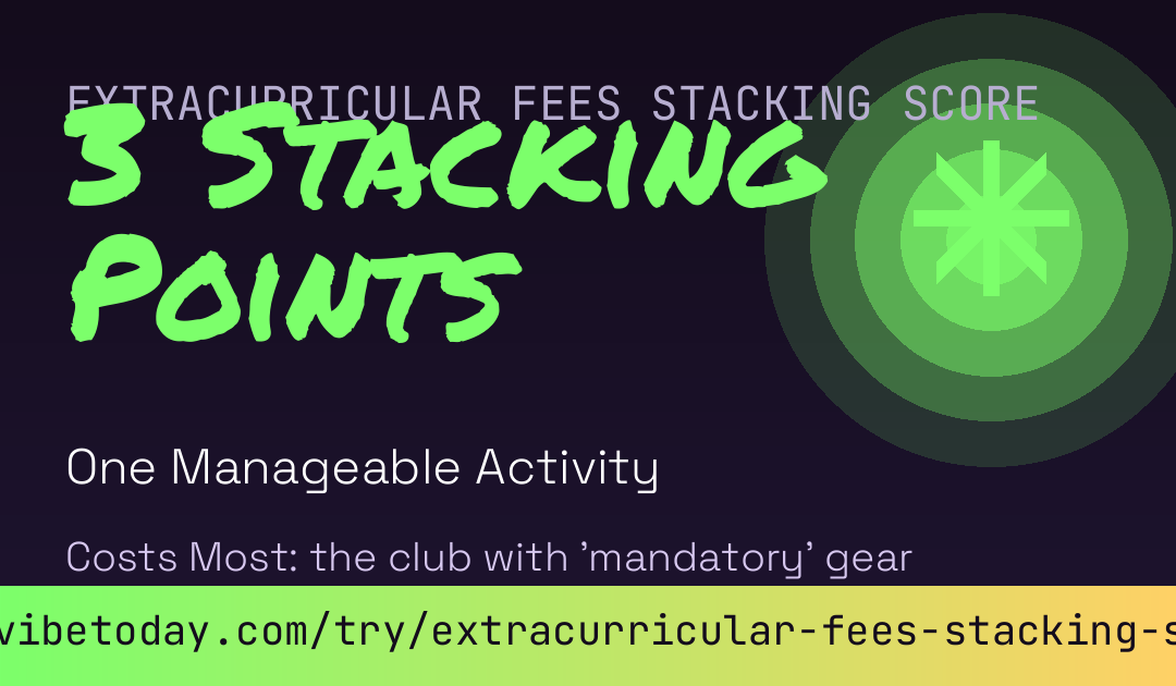 Extracurricular Fees Stacking Score card preview