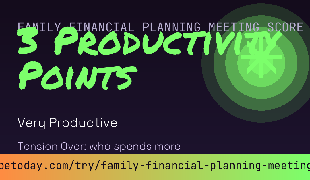 Family Financial Planning Meeting Score card preview