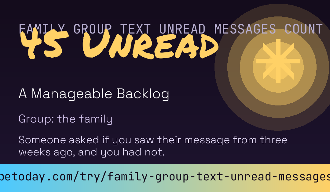 Family Group Text Unread Messages Count card preview