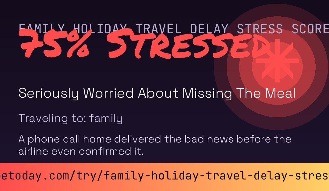 Family Holiday Travel Delay Stress Score card preview