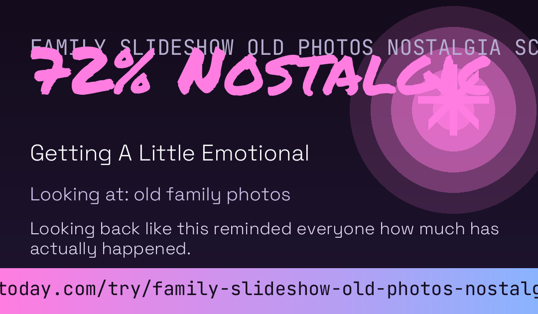 Family Slideshow Old Photos Nostalgia Score card