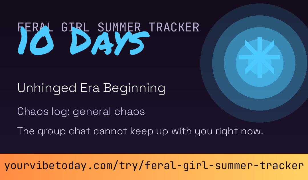 Feral Girl Summer Tracker card preview