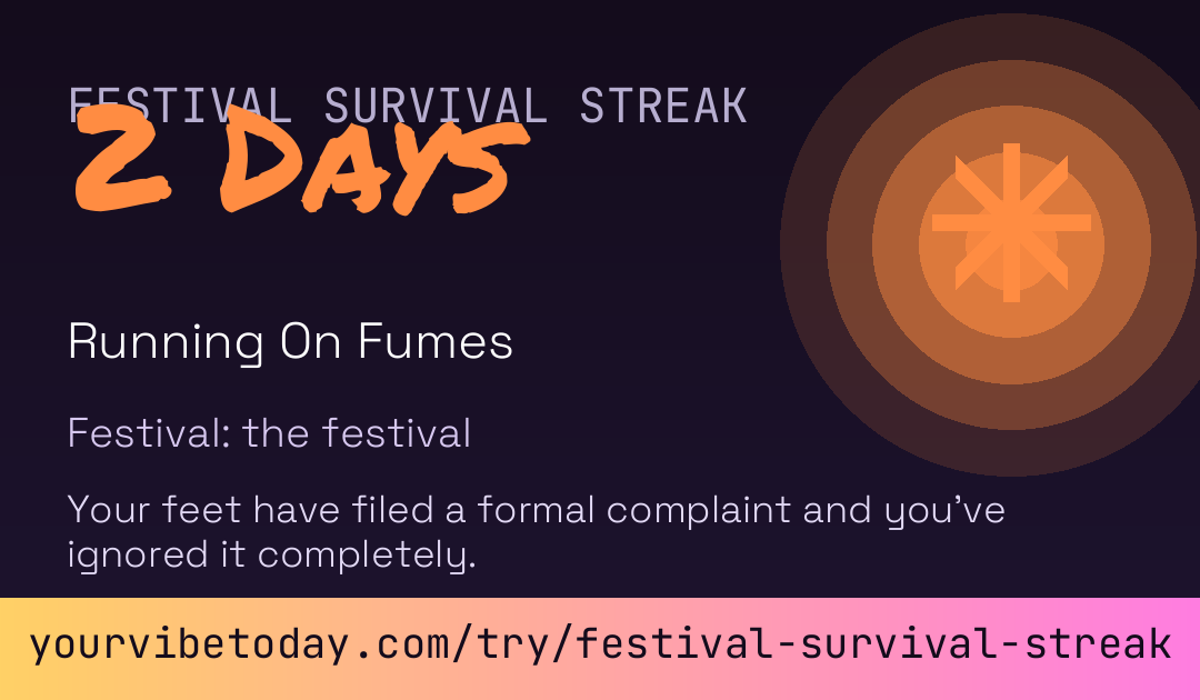 Festival Survival Streak card preview