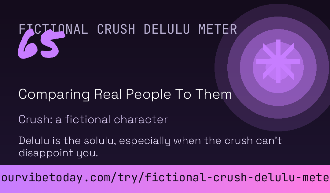 Fictional Crush Delulu Meter card