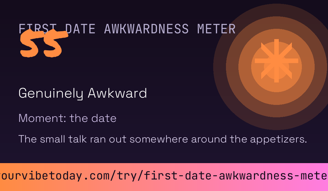 First Date Awkwardness Meter card preview