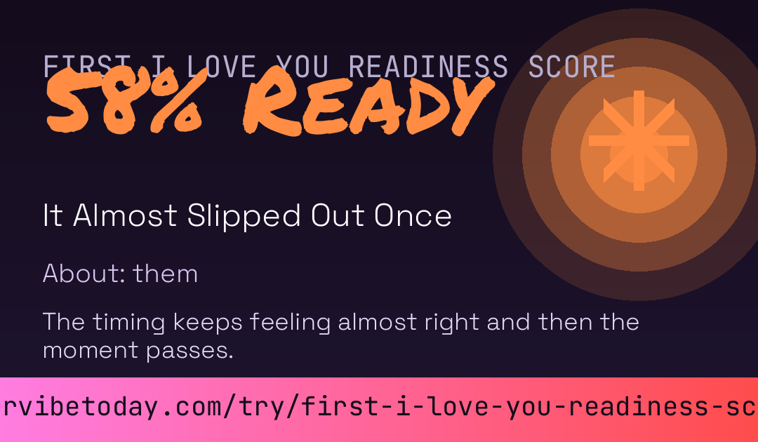 First I Love You Readiness Score card preview