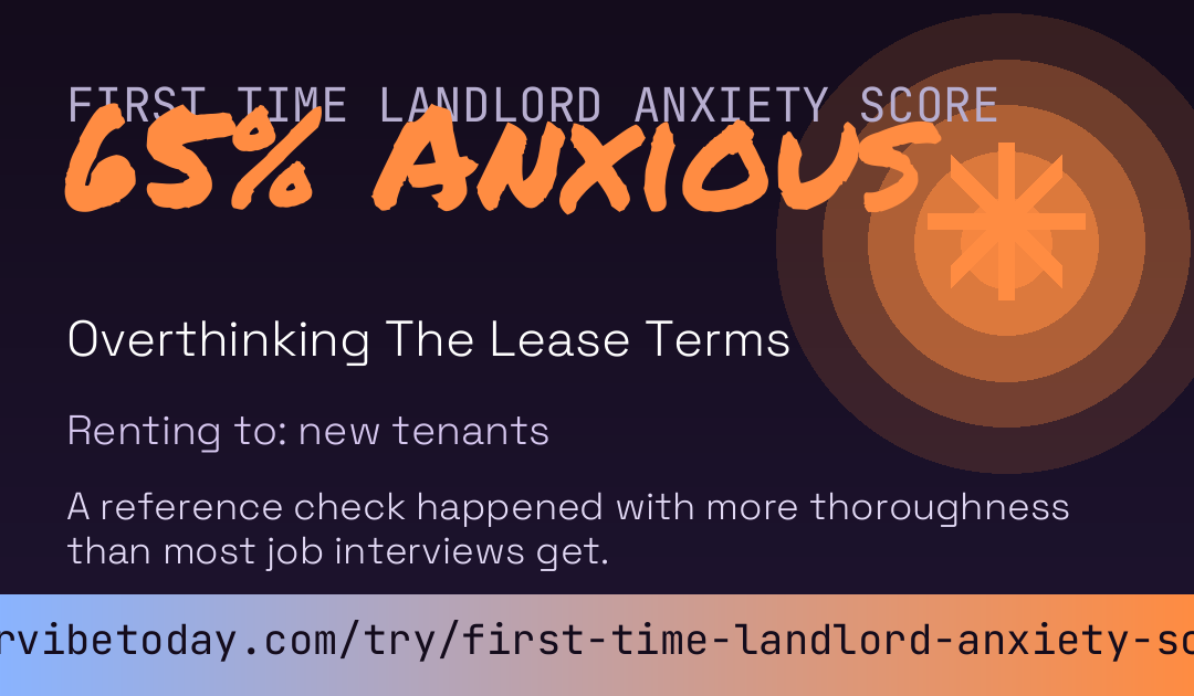 First Time Landlord Anxiety Score card preview