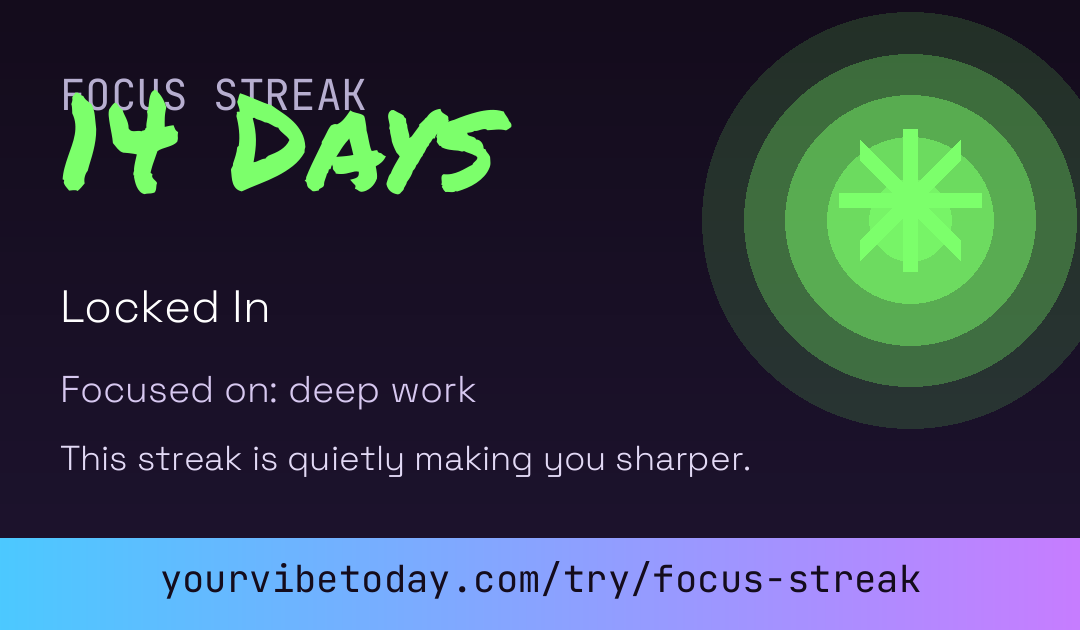 Focus Streak card preview