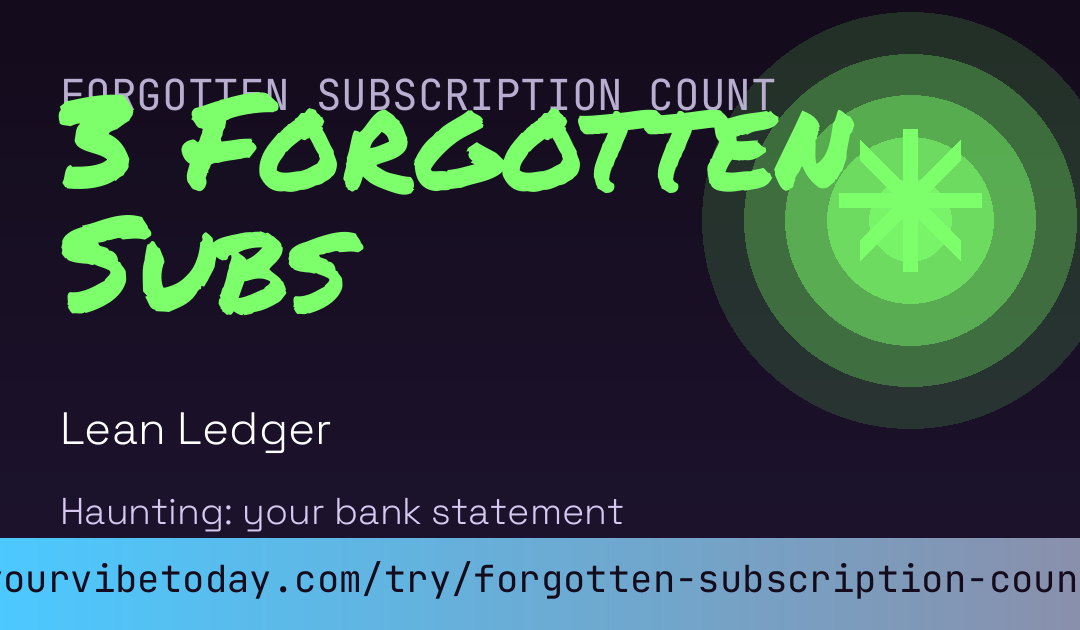 Forgotten Subscription Count card