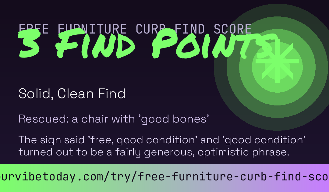 Free Furniture Curb Find Score card preview