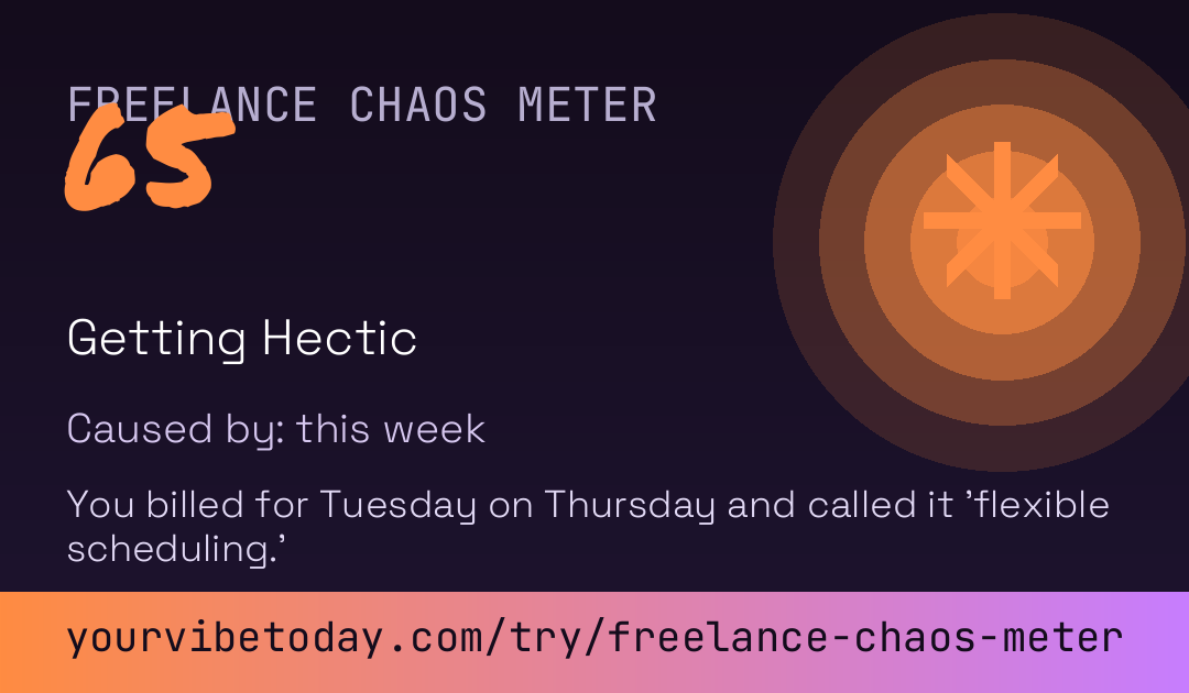 Freelance Chaos Meter card preview