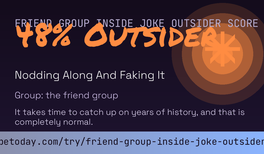 Friend Group Inside Joke Outsider Score card preview